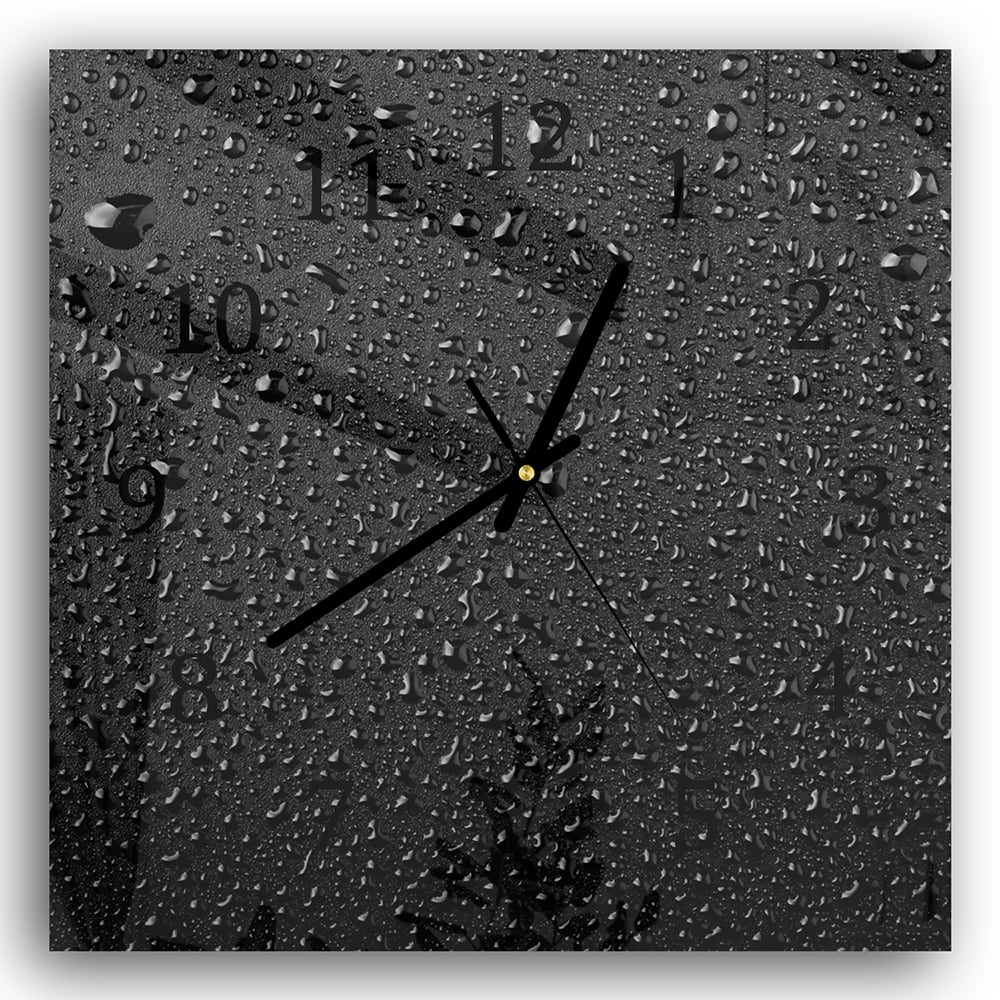 Wanduhr 30x30 - Wassertropfen