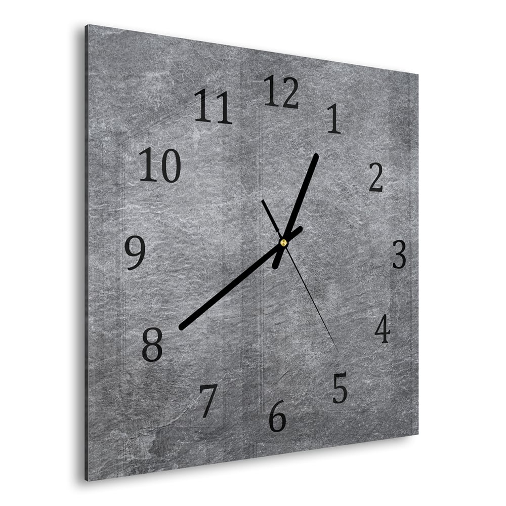 Wanduhr 30x30 - Natürlicher grauer Granit