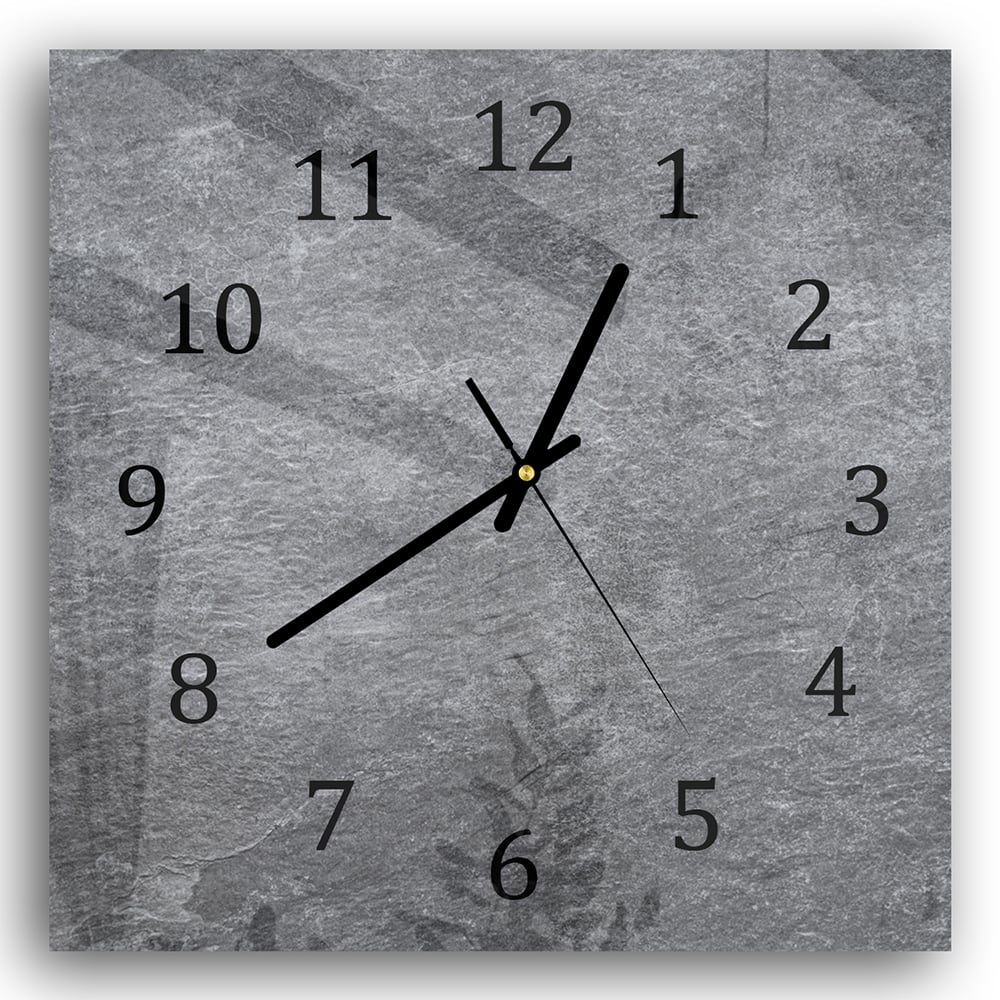 Wanduhr 30x30 - Natürlicher grauer Granit