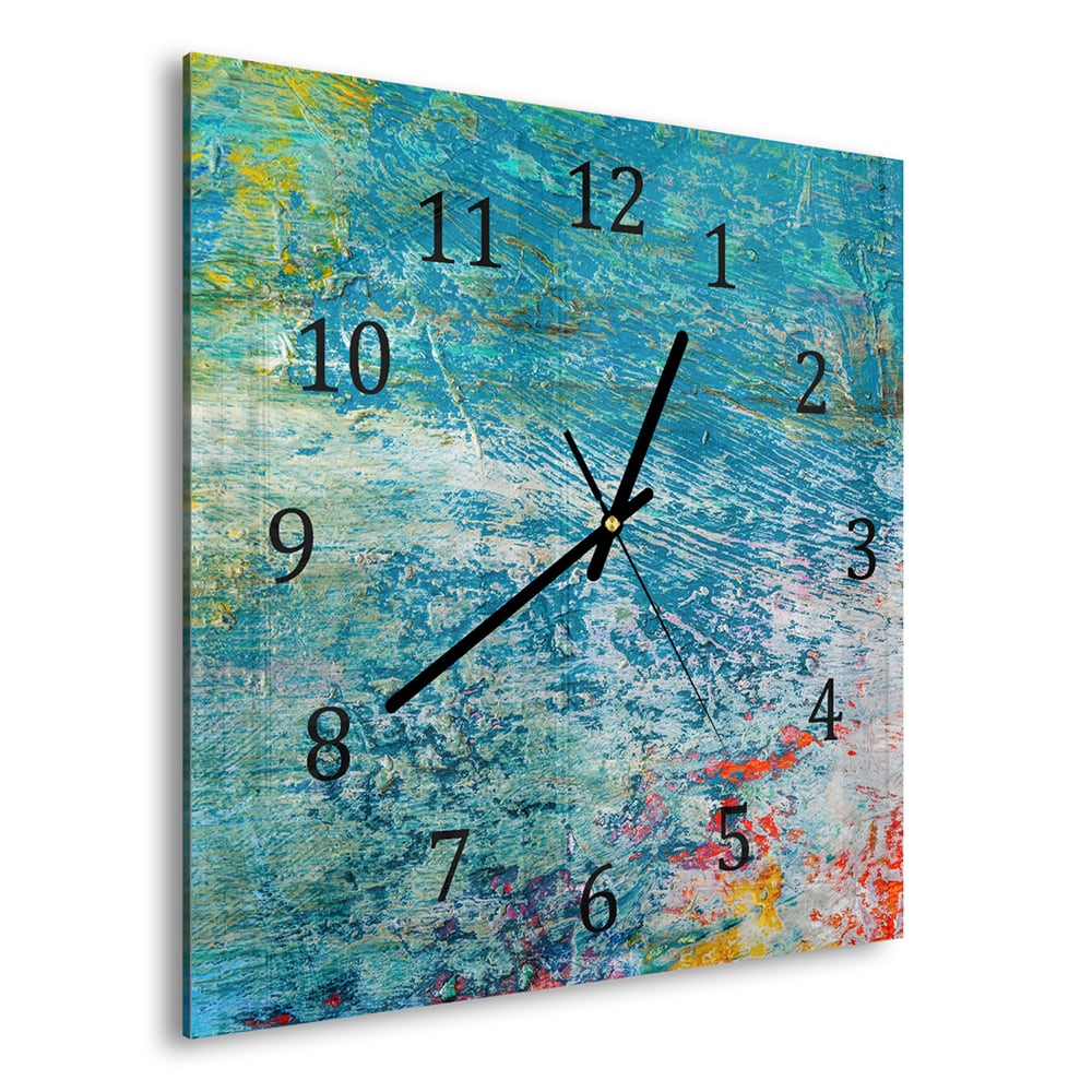 Wanduhr 30x30 - Helle Ölpalettenfarbe