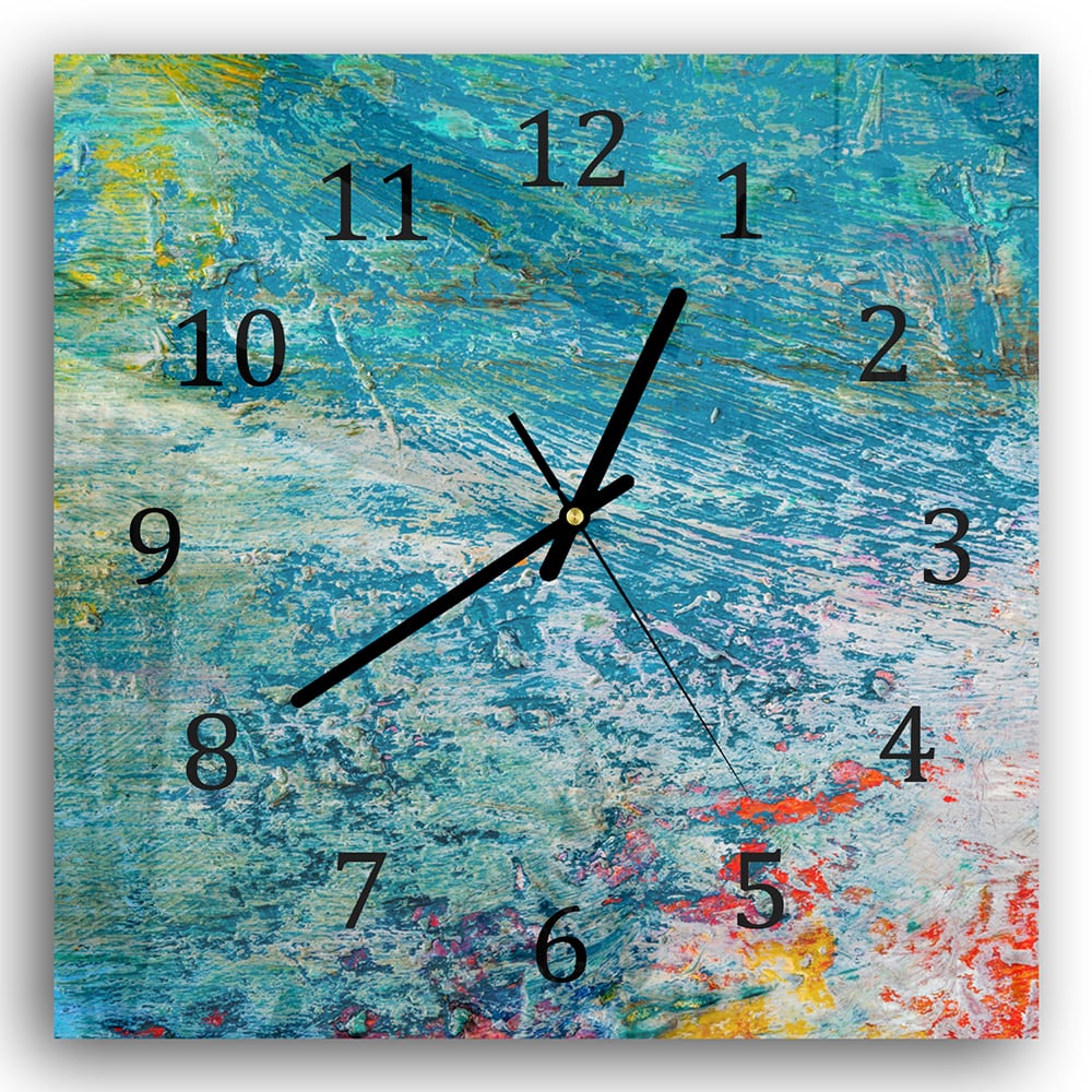 Wanduhr 30x30 - Helle Ölpalettenfarbe
