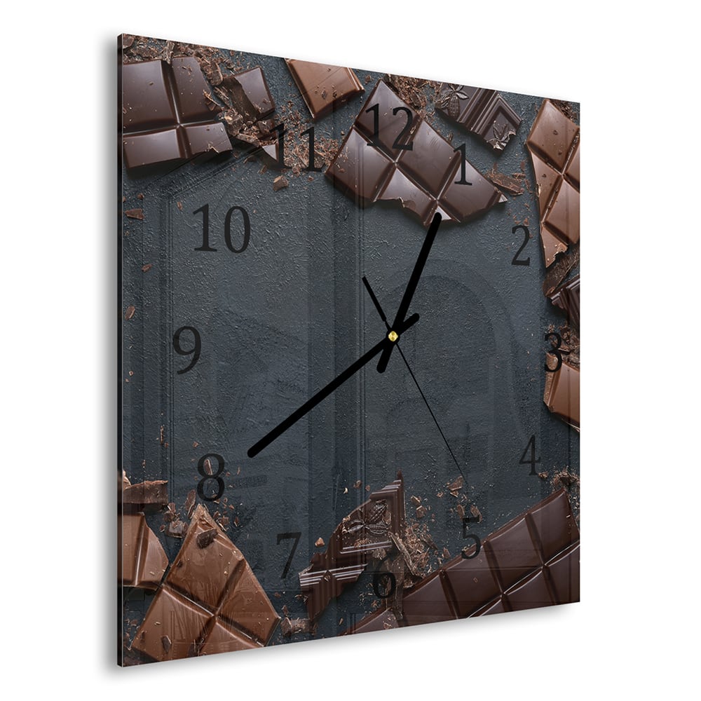 Wanduhr 30x30 - Schokolade