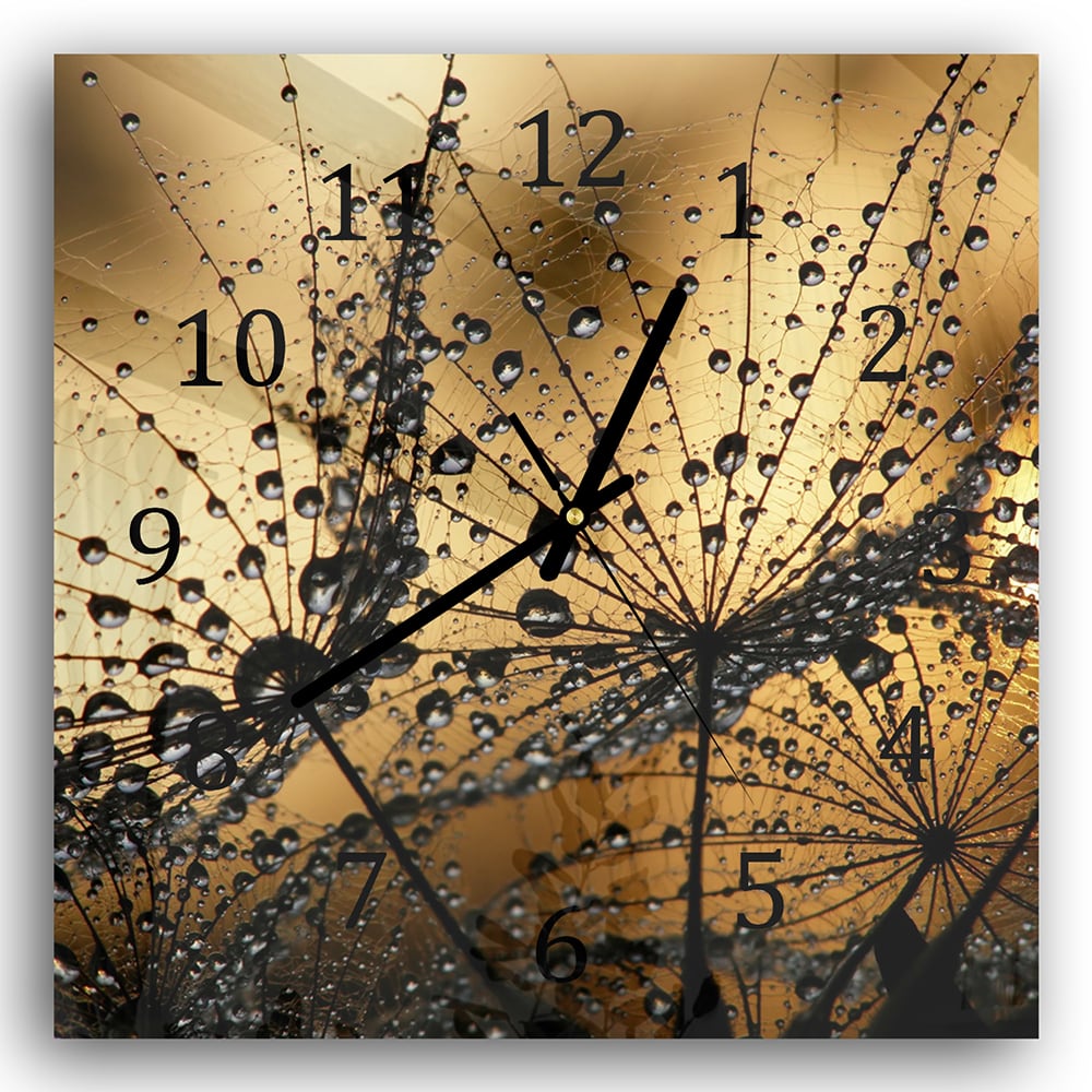 Wanduhr 30x30 - Nasser Löwenzahnsamen