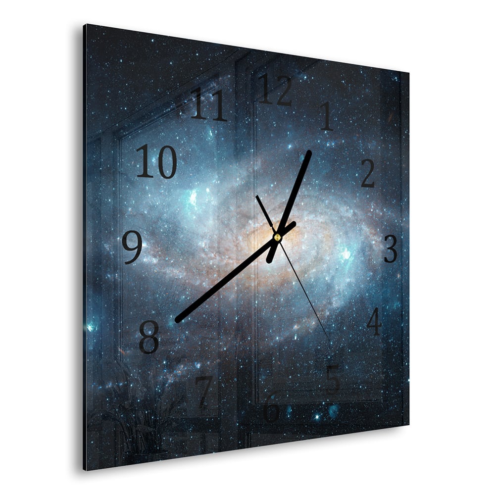 Wanduhr 30x30 - Spiralgalaxie
