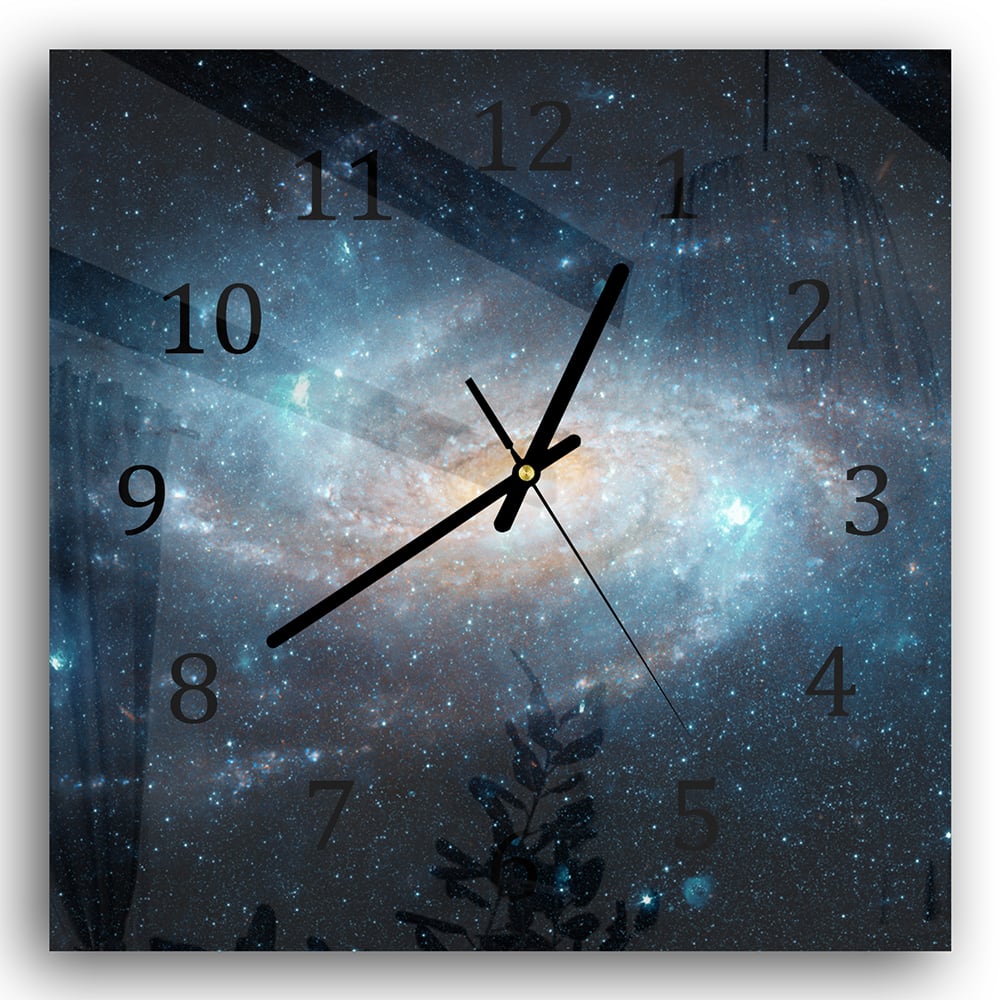 Wanduhr 30x30 - Spiralgalaxie
