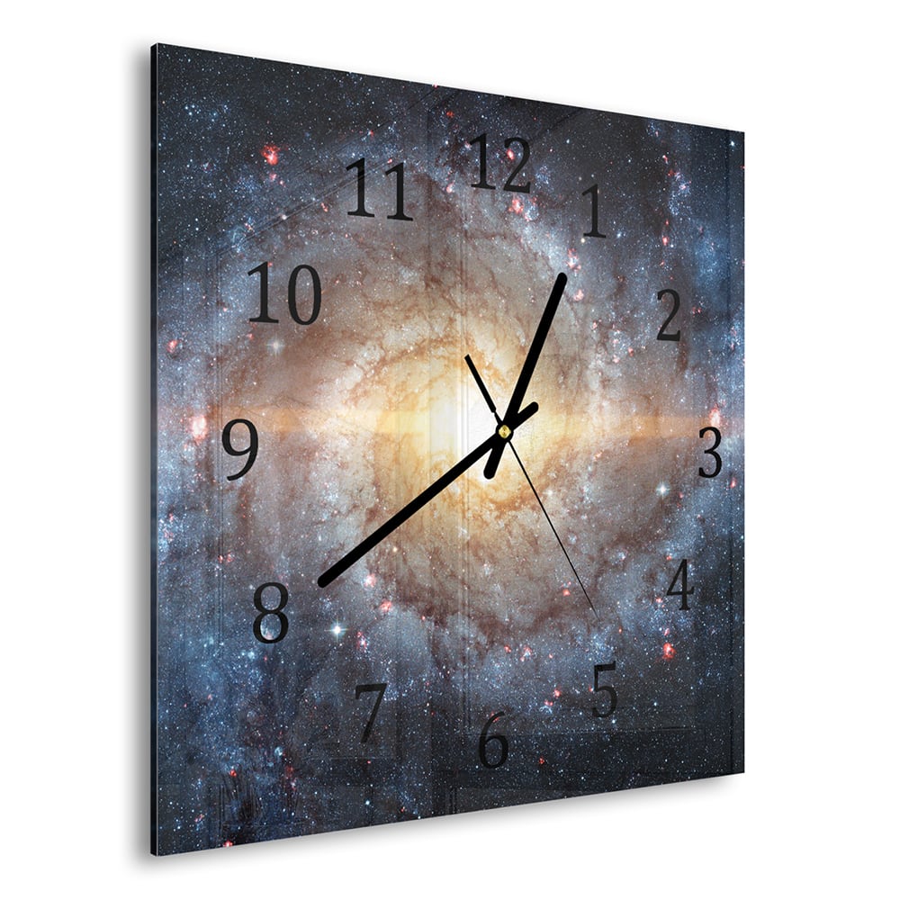 Wanduhr 30x30 - Nebel zwischen den Sternen
