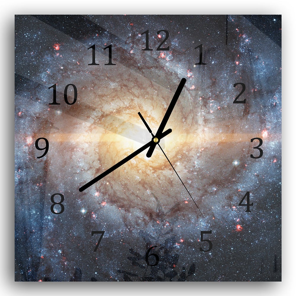 Wanduhr 30x30 - Nebel zwischen den Sternen