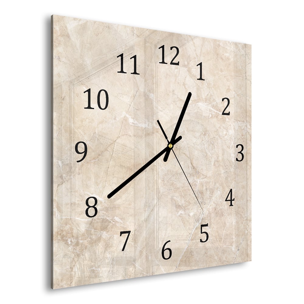 Wanduhr 30x30 - Sandstein-Marmor