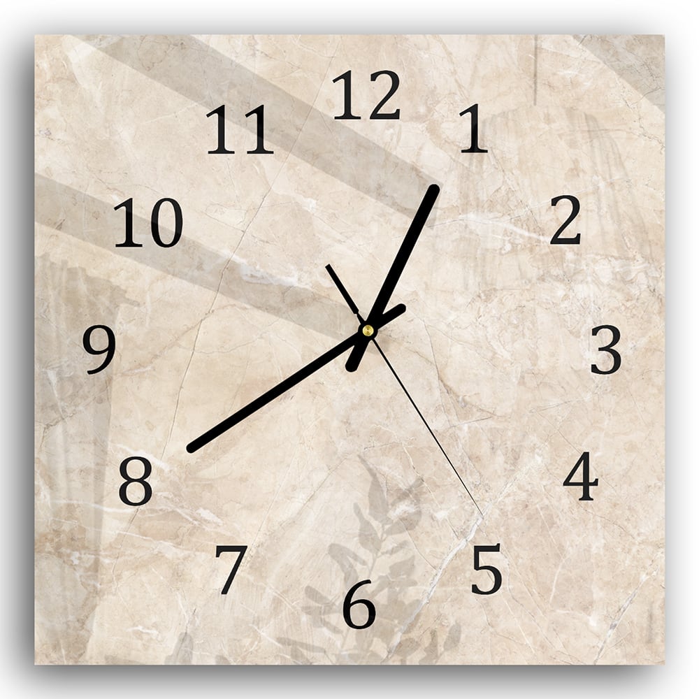 Wanduhr 30x30 - Sandstein-Marmor
