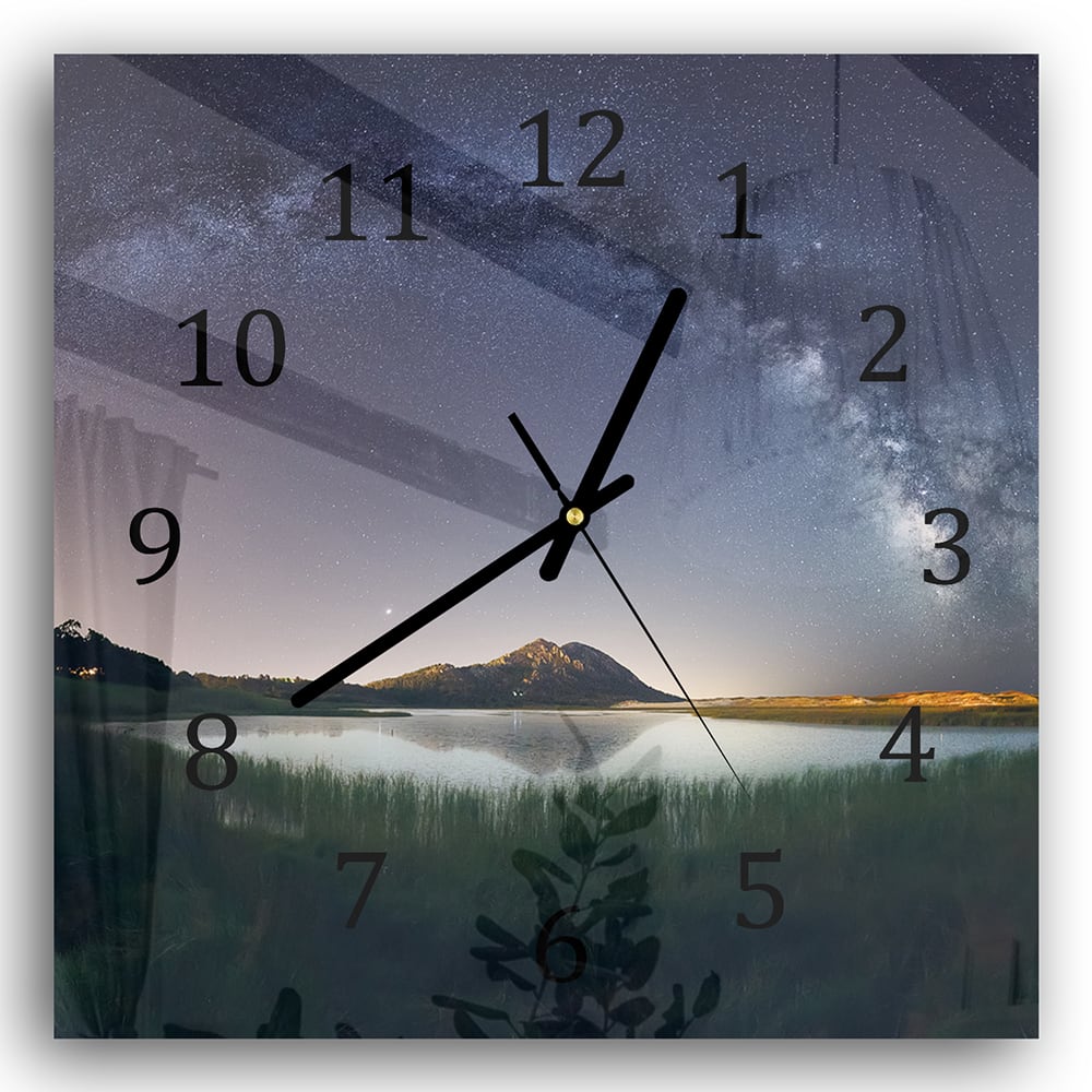 Wanduhr 30x30 - Milchstraßen-Reflexion