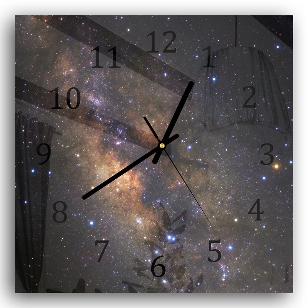 Wanduhr 30x30 - Milchstraße zwischen den Sternen