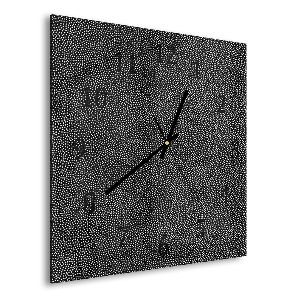 Wanduhr 30x30 - Punkt-Textur