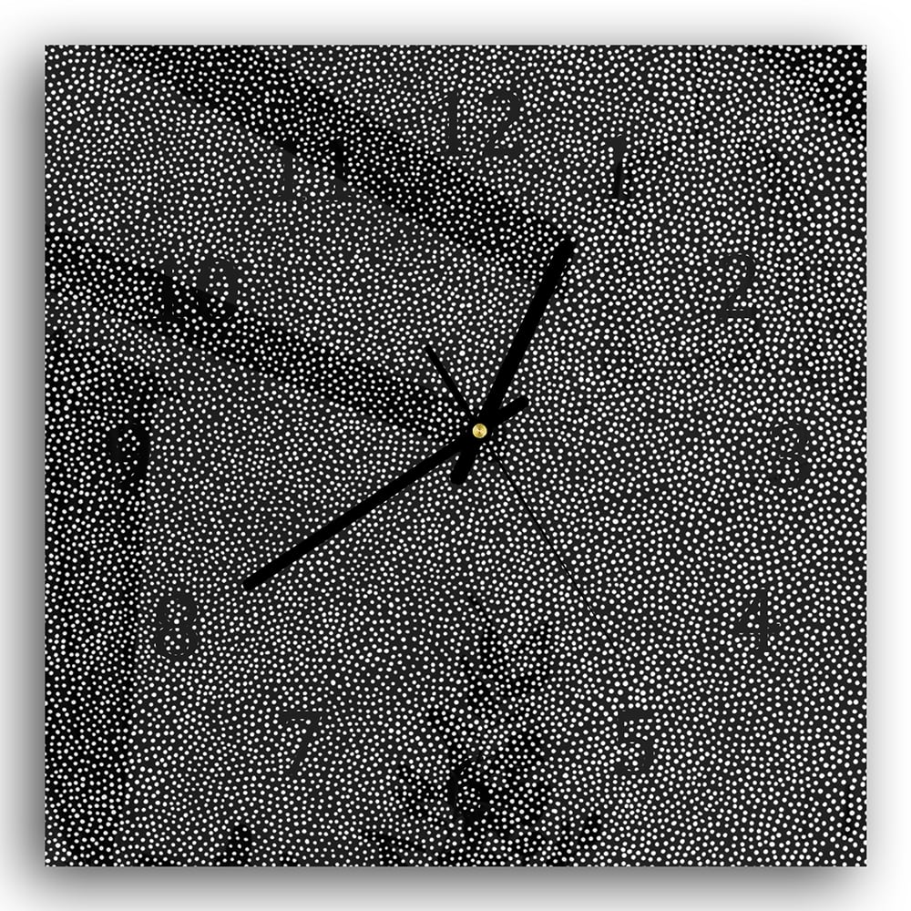 Wanduhr 30x30 - Punkt-Textur