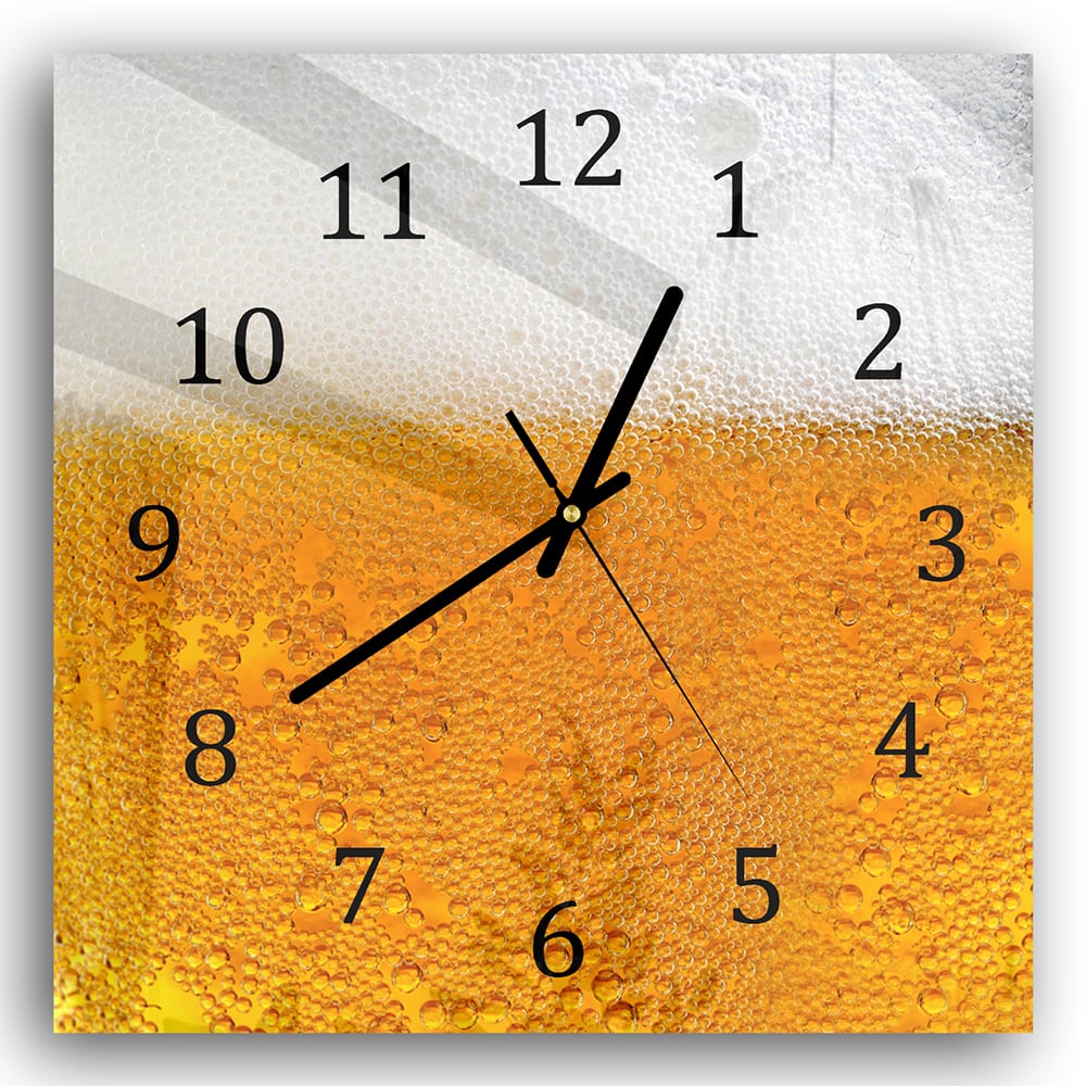 Wanduhr 30x30 - Bier