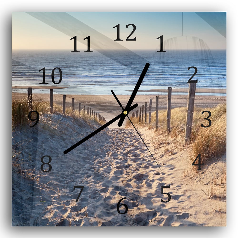 Wanduhr 30x30 - Pfad zur Nordsee