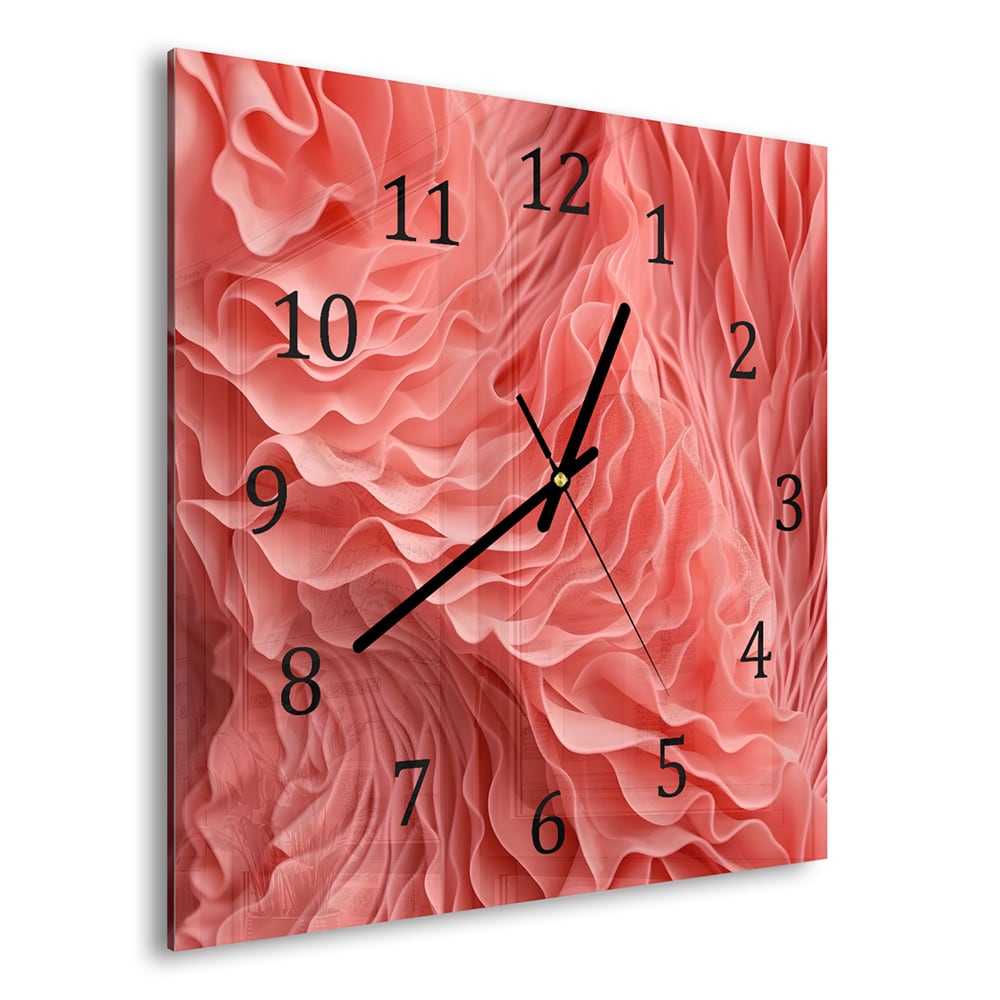 Wanduhr 30x30 - Organische Textur von Korallen