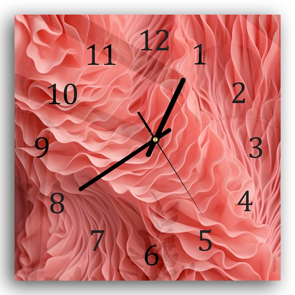 Wanduhr 30x30 - Organische Textur von Korallen