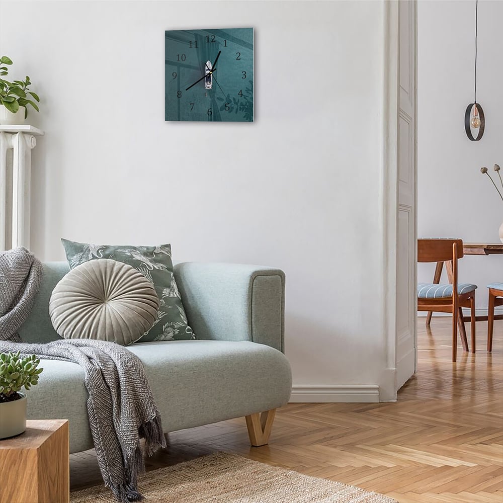 Wanduhr 30x30 - Jacht im Ozean