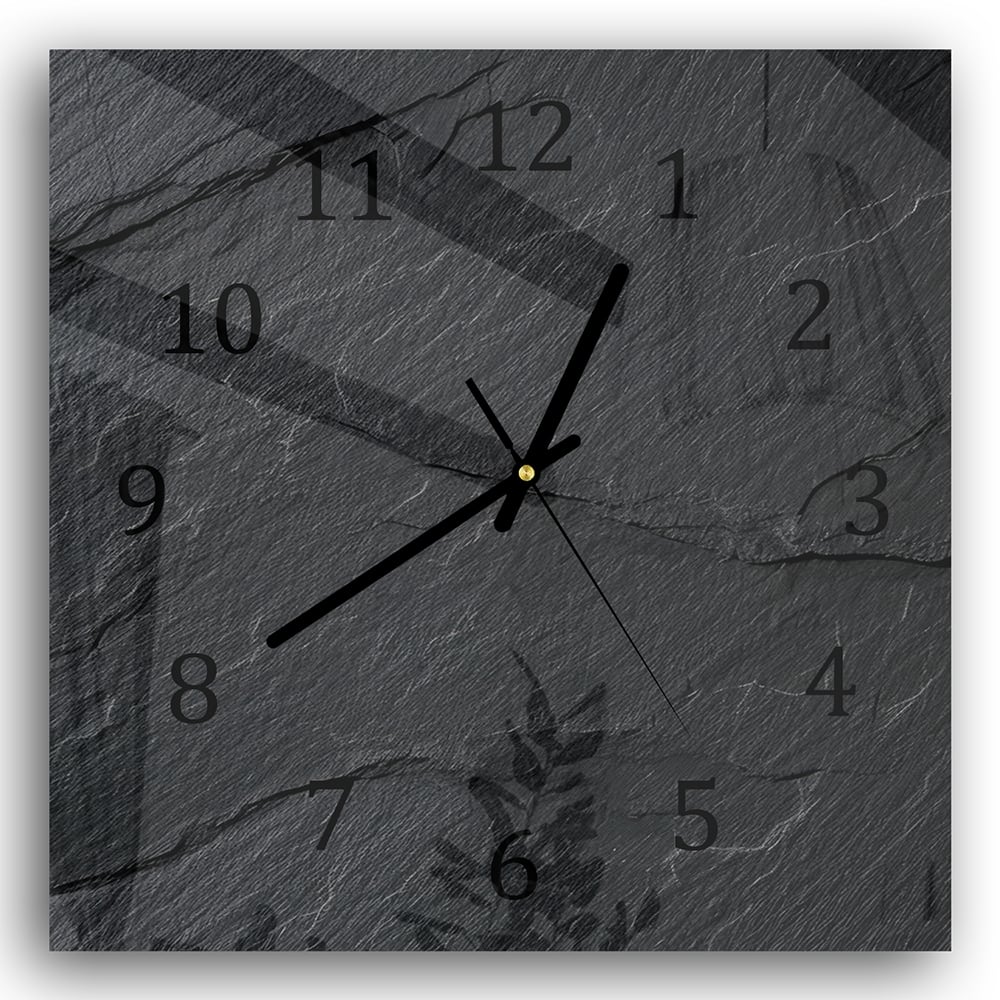 Wanduhr 30x30 - Schiefer-Textur