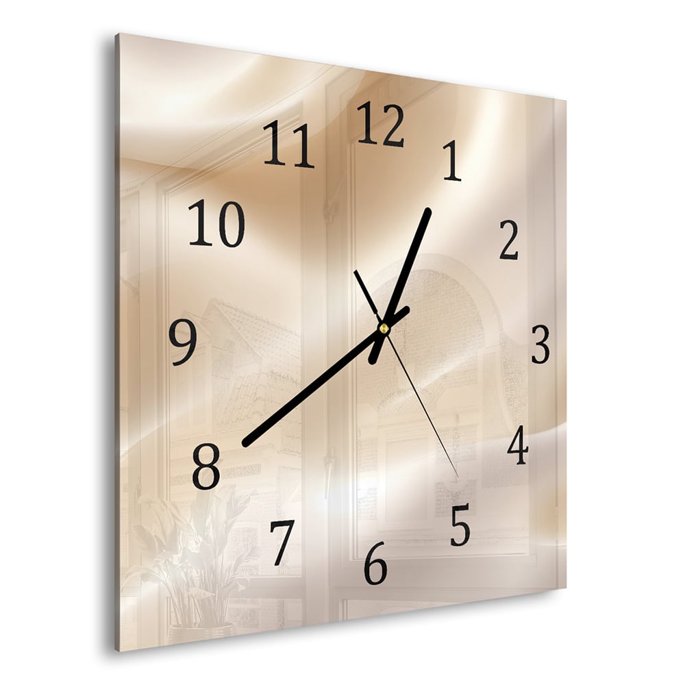 Wanduhr 30x30 - Pastell-Textur