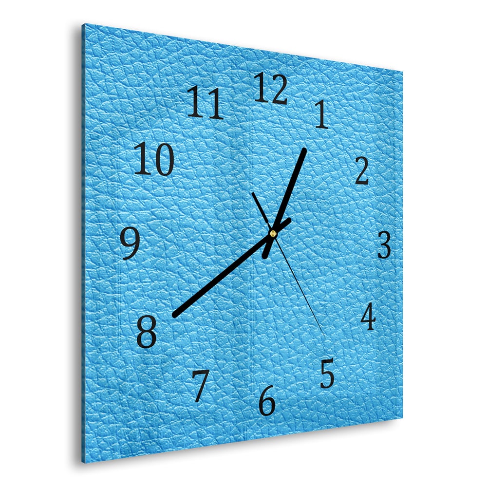 Wanduhr 30x30 - Hellblauer See