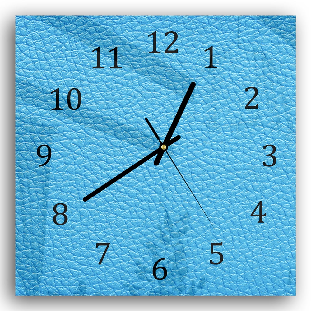 Wanduhr 30x30 - Hellblauer See