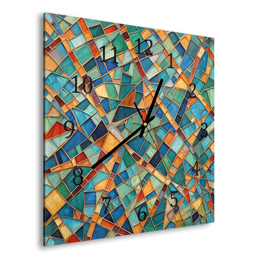 Wanduhr 30x30 - Mosaik-Textur