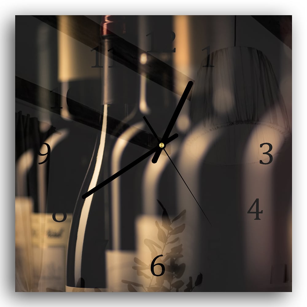Wanduhr 30x30 - Weinsammlung