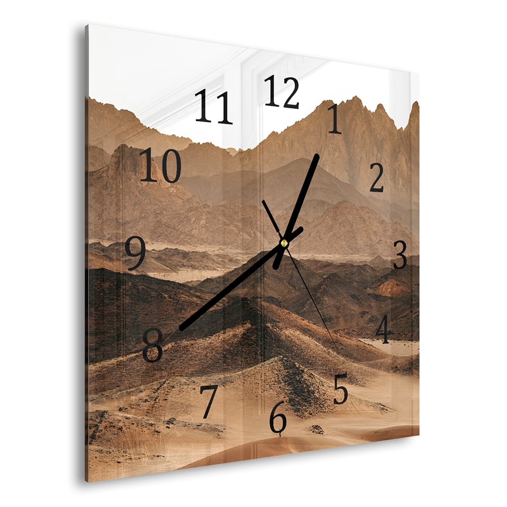 Wanduhr 30x30 - Stille Sanddünen