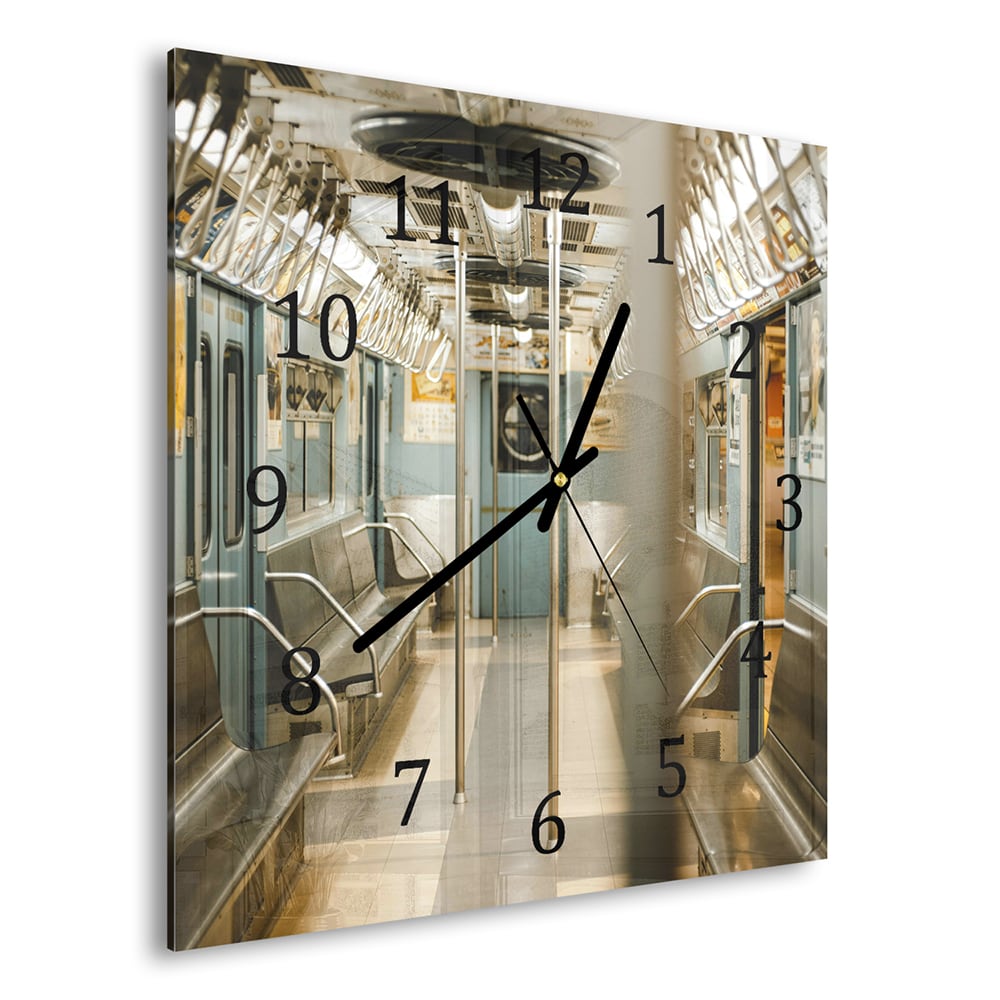 Wanduhr 30x30 - Straßenbahn