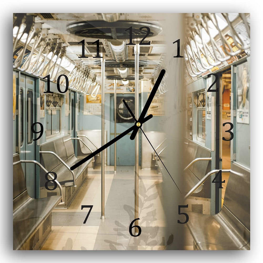 Wanduhr 30x30 - Straßenbahn