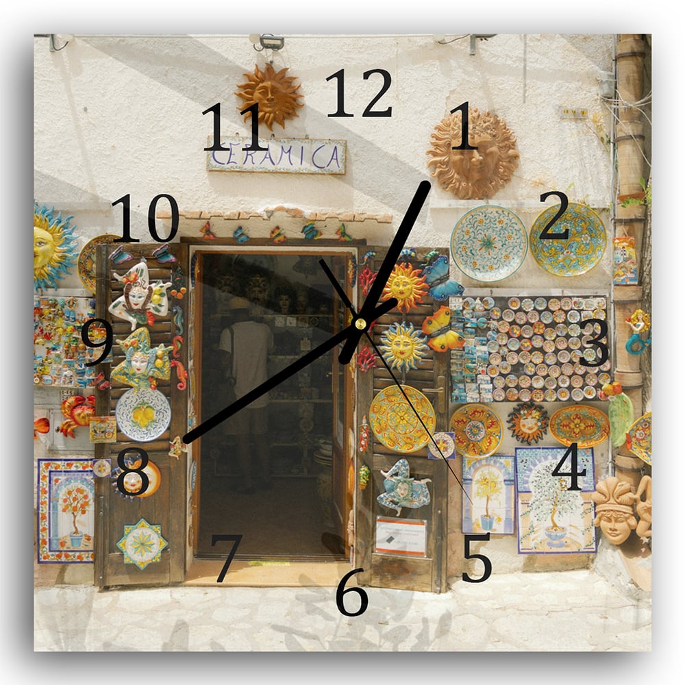 Wanduhr 30x30 - Künstlerischer Laden