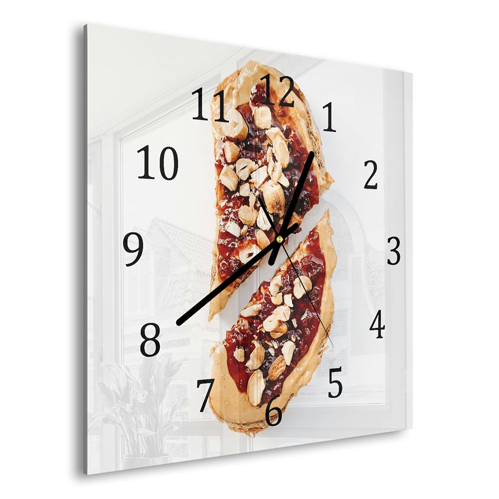 Wanduhr 30x30 - Käsehäppchen