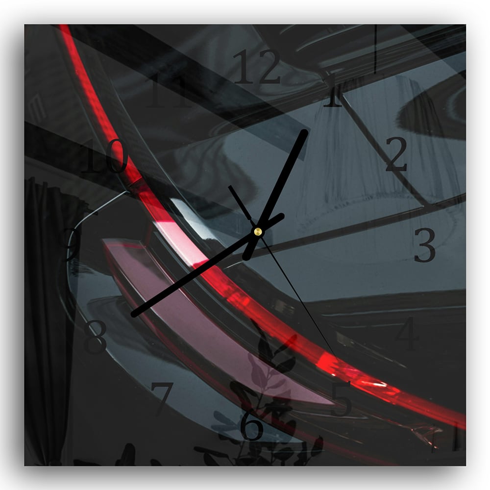 Wanduhr 30x30 - Porsche-Rücklicht