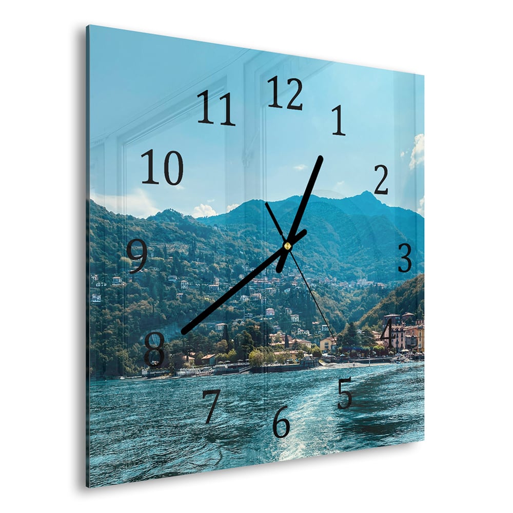 Wanduhr 30x30 - Varenna in Italien