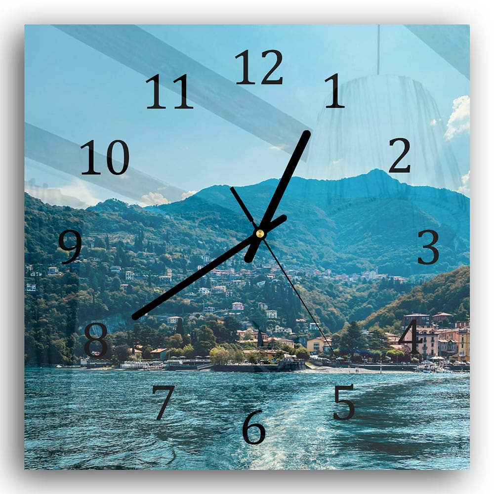 Wanduhr 30x30 - Varenna in Italien