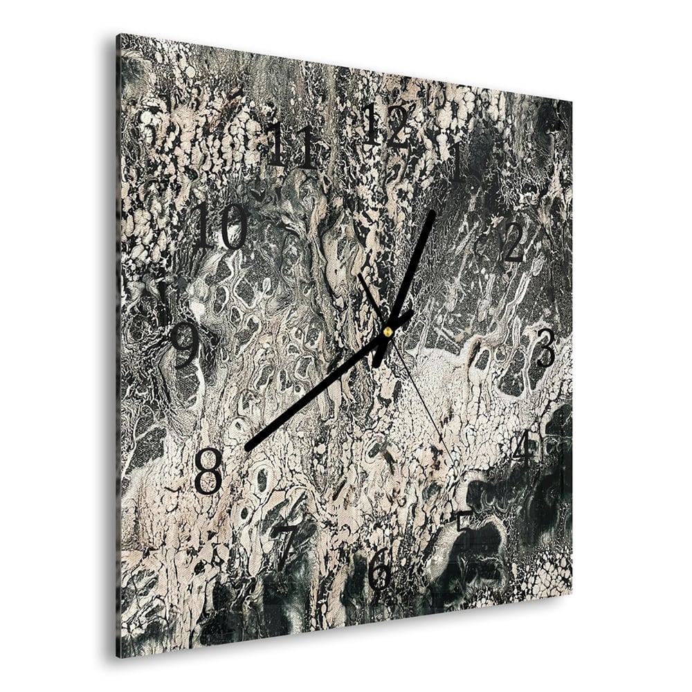 Wanduhr 30x30 - Organische Strukturen