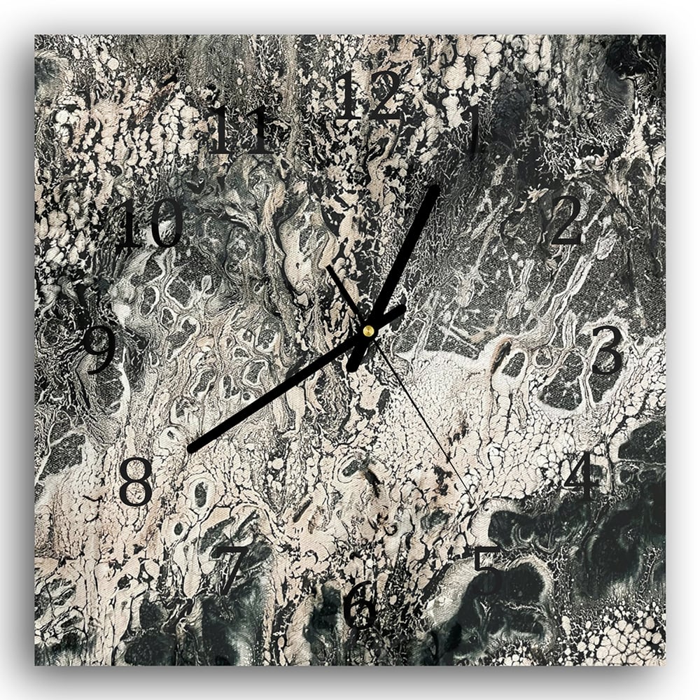 Wanduhr 30x30 - Organische Strukturen