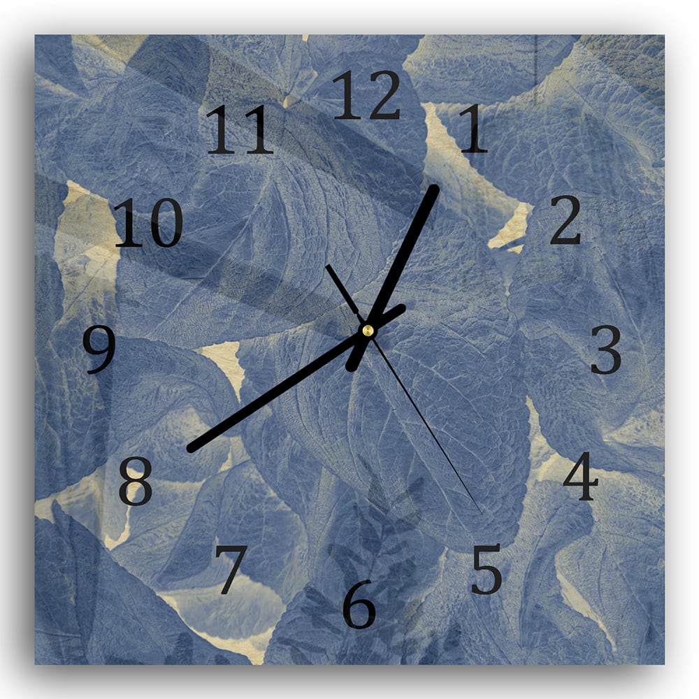 Wanduhr 30x30 - Textur der Blätter