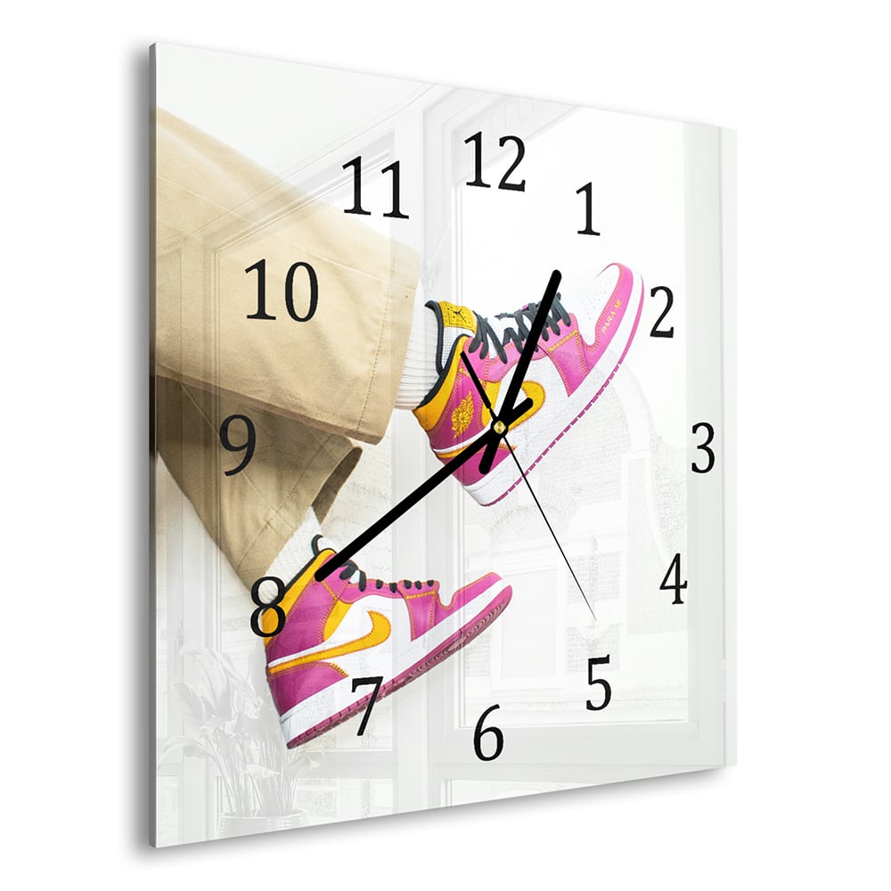 Wanduhr 30x30 - Rosa Jordans