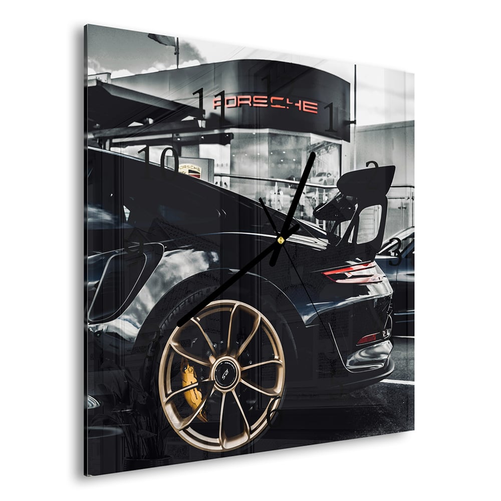 Wanduhr 30x30 - Porsche GT3 RS