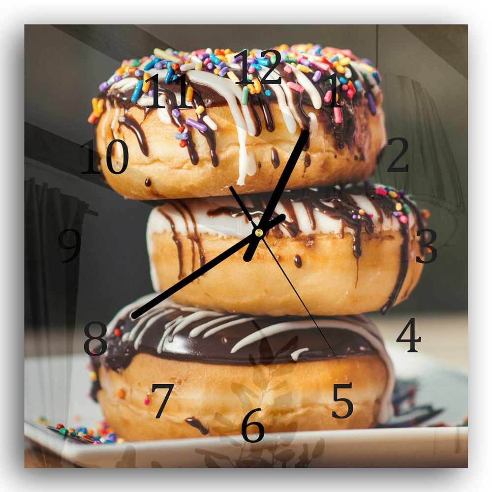 Wanduhr 30x30 - Donuts