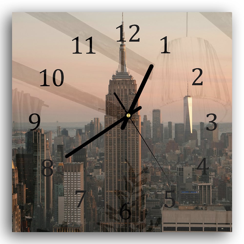 Wanduhr 30x30 - Manhattan Skyline