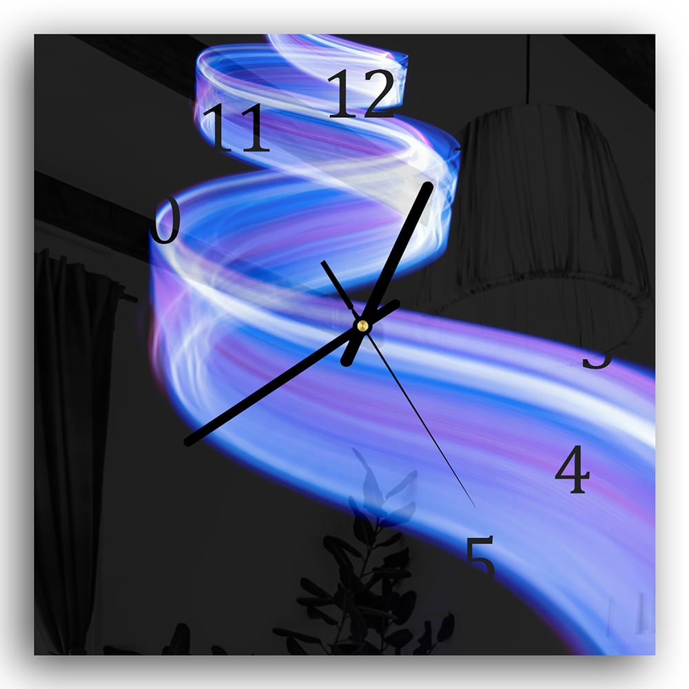Wanduhr 30x30 - Licht in Bewegung