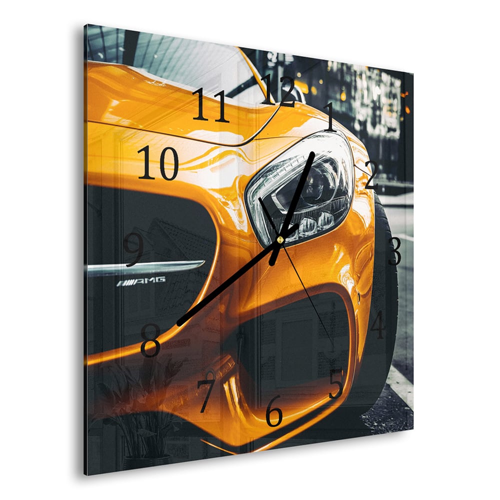 Wanduhr 30x30 - Mercedes SLS AMG