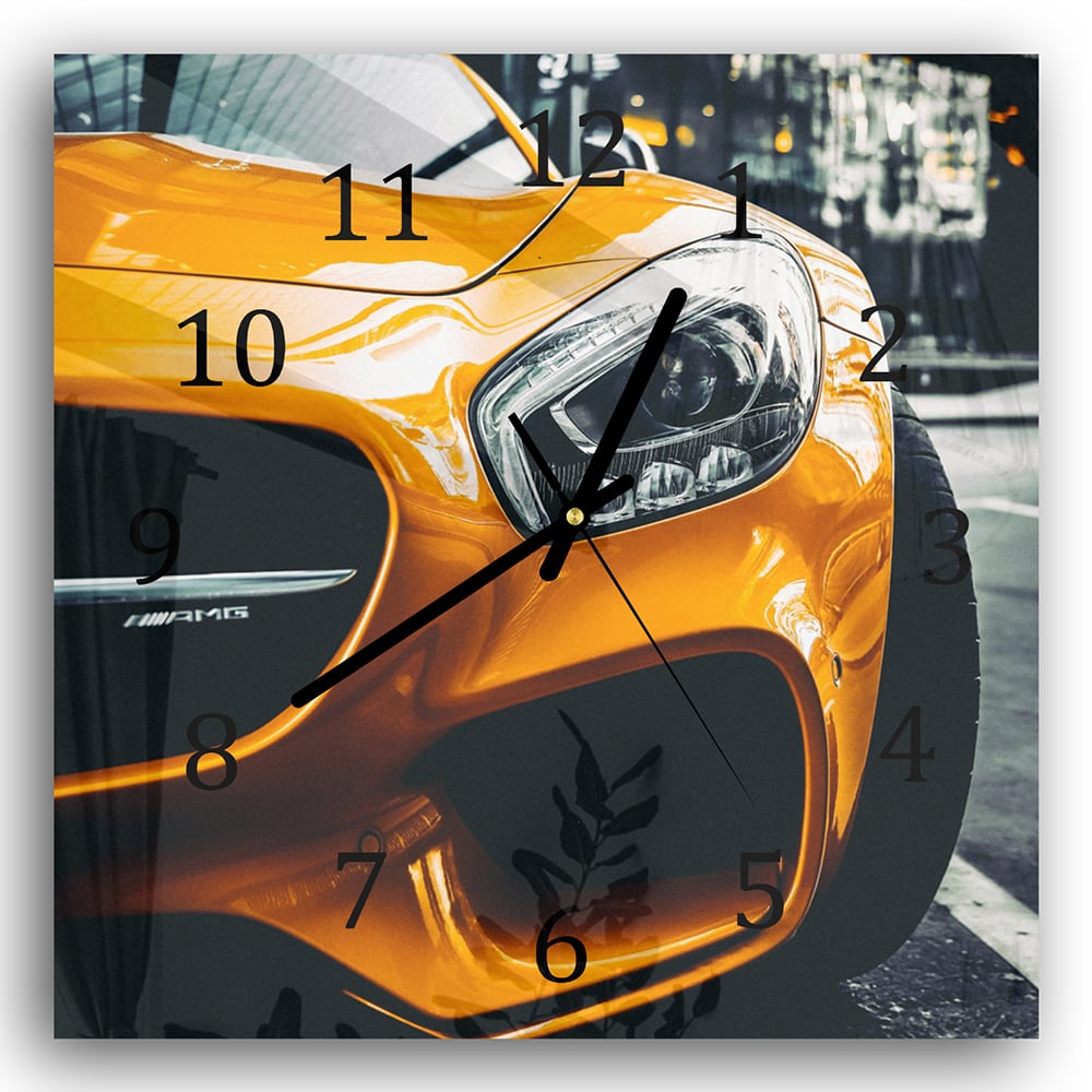 Wanduhr 30x30 - Mercedes SLS AMG