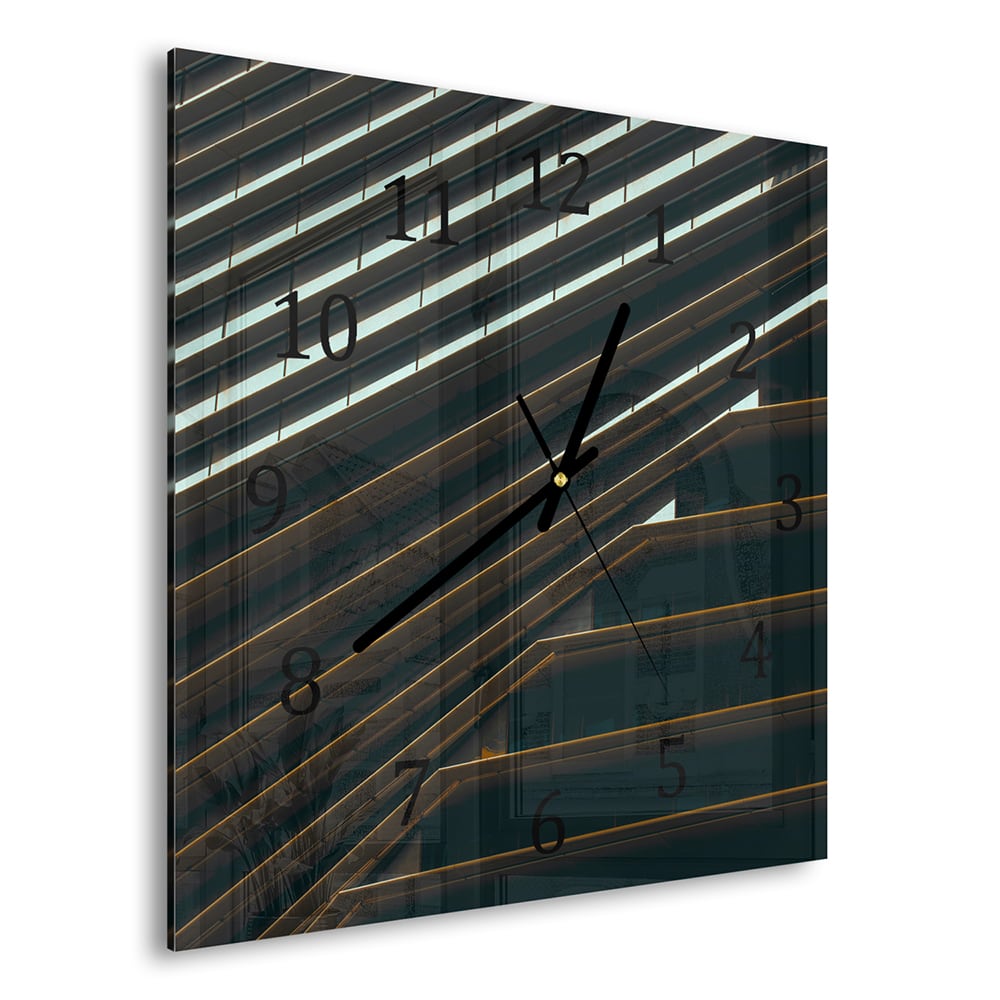Wanduhr 30x30 - Nahaufnahme eines Gebäudes