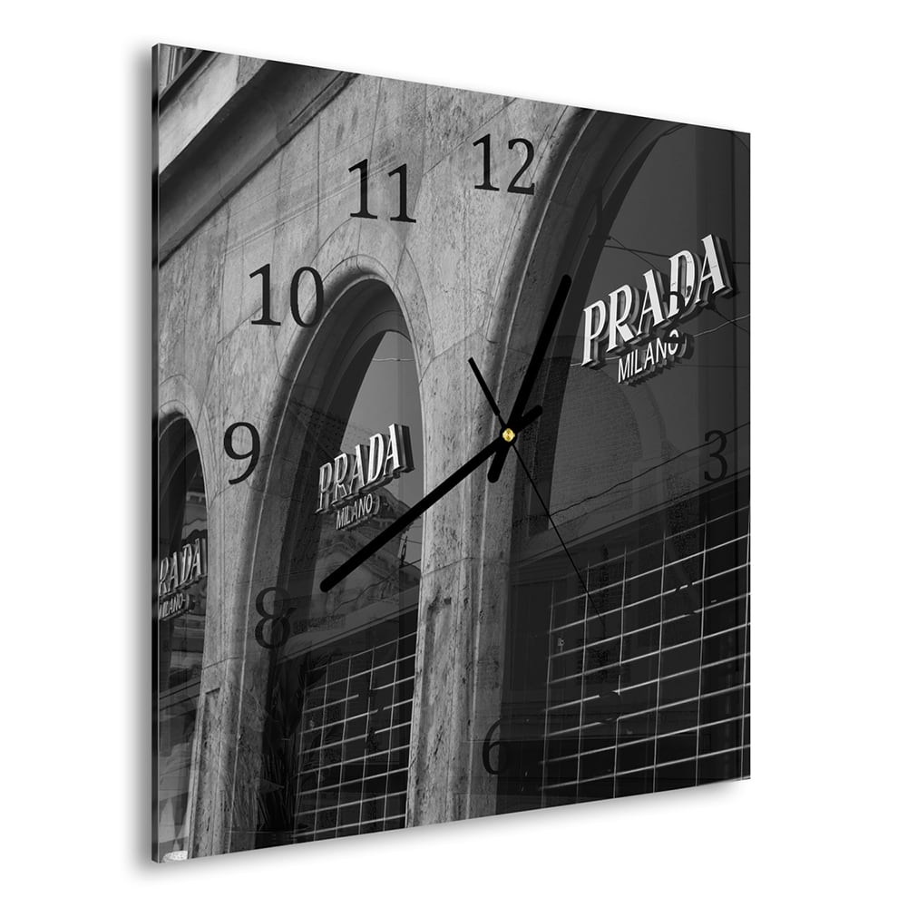 Wanduhr 30x30 - Prada Milano