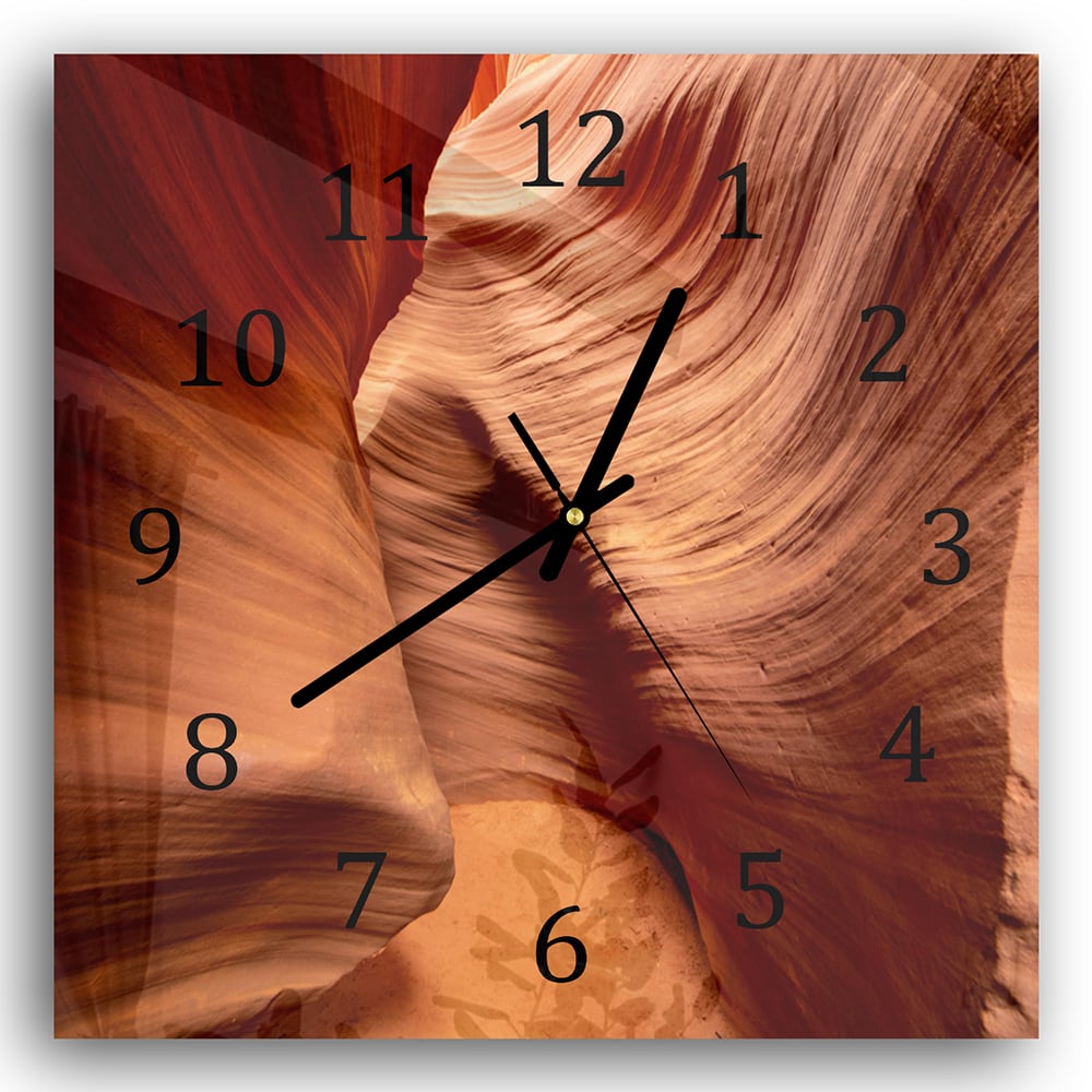 Wanduhr 30x30 - Tief in der Antelope Canyon