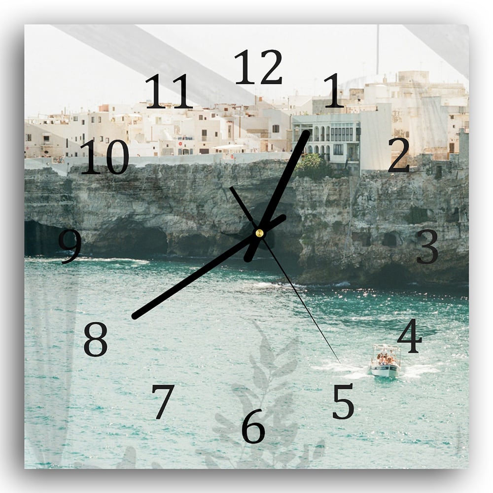Wanduhr 30x30 - Puglia in Italien